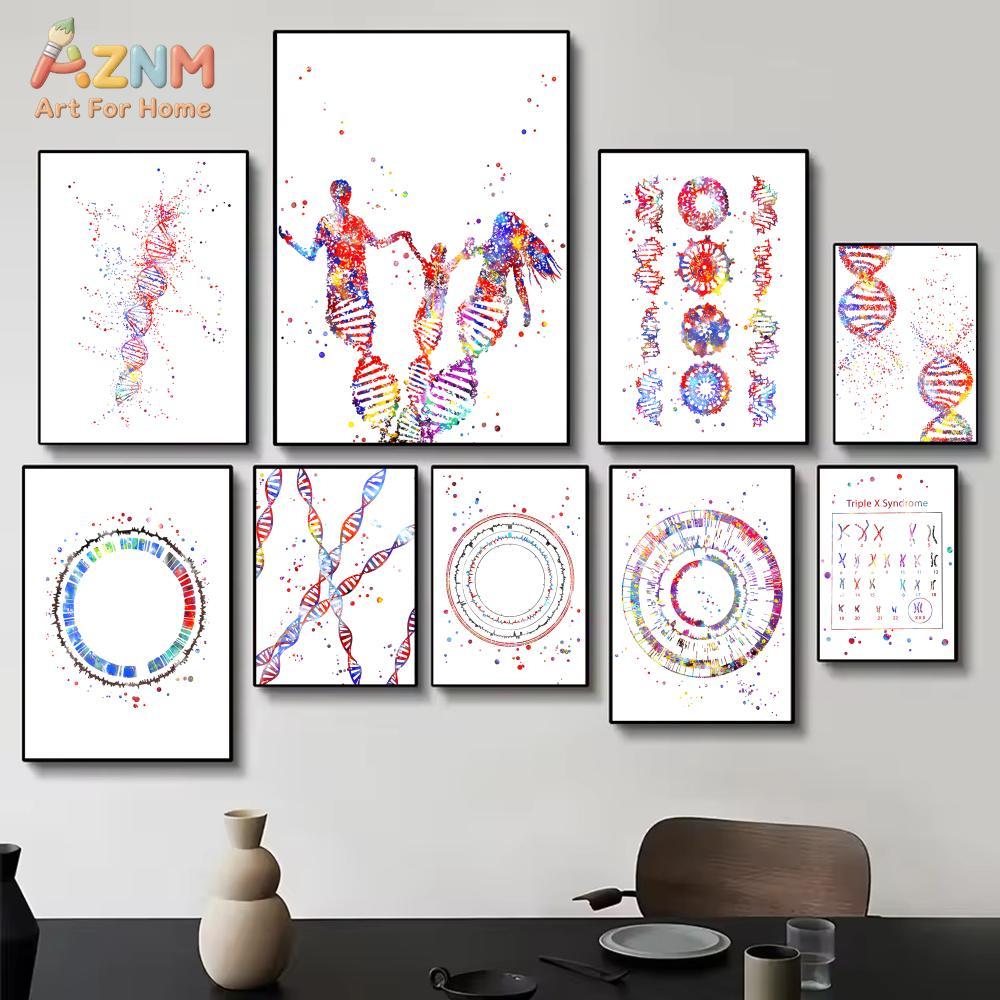 Medical Lab And Science - AZNM Stampa su tela colorata con