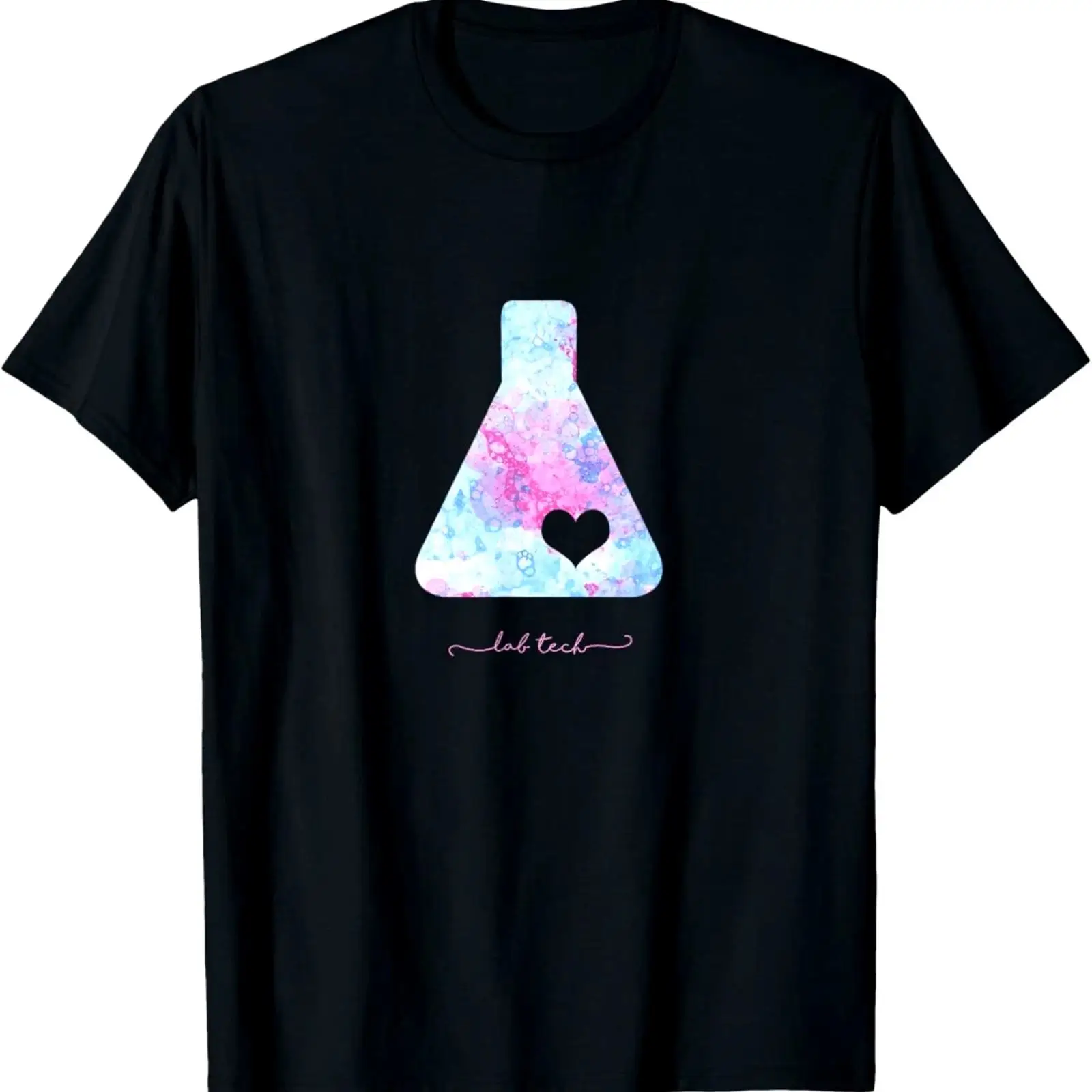 Medical Lab And Science - Maglietta con stampa 'Beaker with heart'