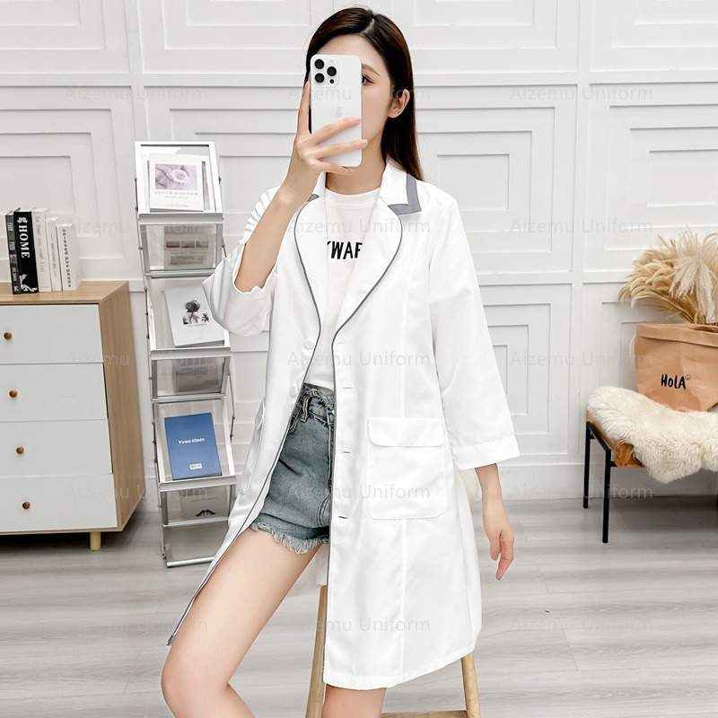 uniforme di bellezza nera con  - Medical Lab Coat recensione e prezzo