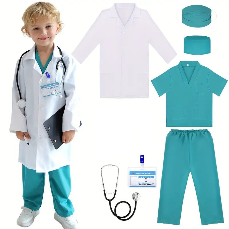 7PCS Bambini Dottore Infermier - Medical Lab Coat recensione e prezzo