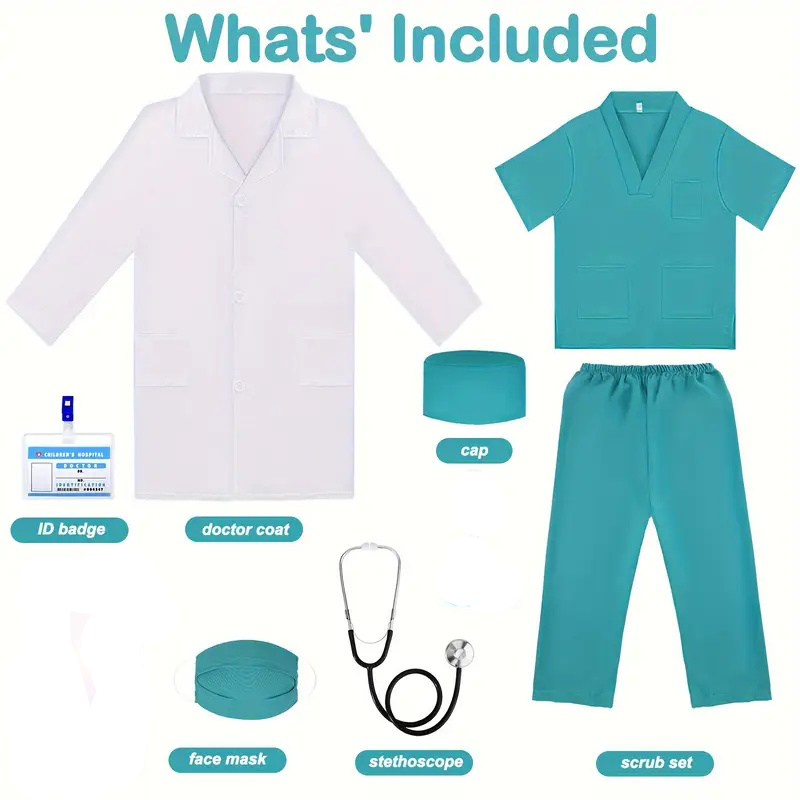 7PCS Bambini Dottore Infermier - Medical Lab Coat recensione e prezzo